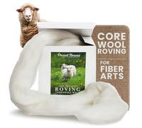 Parte superior de lana blanca 100% natural, 226.8 g Corriedale, de USA Mill, la mejor lana de núcleo para fieltro de aguja, fieltro húmedo, hilado, bolas de secadora, relleno, hilo grande, 29.5