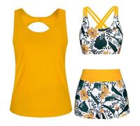 Parte Superior De Tankini Para Mujer Bañadores Mujer Con Top Tankini Tankinis 2026 Push Up Elegante Tops De Dos Piezas Bikini Para Pechos Grandes Secado Rápido Soporte Entrenamiento Swimsuit Tops 2026