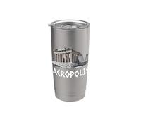 Partenón Acrópolis De Atenas Grecia Hellas Souvenir Griego Vaso térmico de acero inoxidable de doble pared