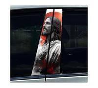 Partes Cuerpo 2 Piezas De Película Protectora Para Pilar B De Coche, Decoración Cristiana Con Jesús, Pegatina Para Pilar Central De Coche(C)