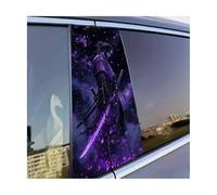Partes Cuerpo 2 Uds Pegatina Del Pilar B Del Coche Hoja Violeta Samurai Película Protectora Brillante De Polietileno