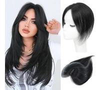 Partes de cabello para cabello fino Topper de cabello natural para mujer Topper de cabello para mujeres con base de encaje de actualización para cabello con extensiones de regalo para ella