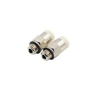 partes de la impresora 10 Uds conector de accesorios neumáticos pieza recta de aire M6 para extrusora V6 Bowden piezas de impresoras 3D piezas de reparación de tubo de PTFE de filamento de cobre de 42