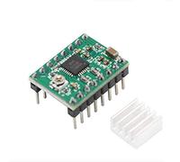 Partes de la Impresora 10 unids/Lote Impresora 3D para Reprap Stepper Driver A4988 Módulo de Controlador de Motor Paso a Paso con Piezas de reparación de disipador de Calor