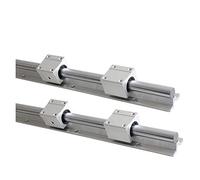 Partes de la Impresora 2pcs SBR25 300400500600800 1000 1200 1500mm Riel de guía Lineal OD 25mm 4pcs SBR25UU Bloques de rodamientos lineales para Piezas CNC (Color: 800 mm) (Color : 1500mm)