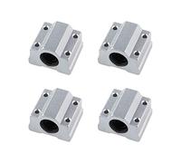 Partes de la Impresora 4PCS SCS8UU Bloque Deslizante de cojinetes Buje de Movimiento Lineal SC8UU SC10UU SCS12UU SCS16UU 20UU 25UU Eje Lineal CNC Piezas de Impresora 3D (Longitud de guía: SCS25UU)