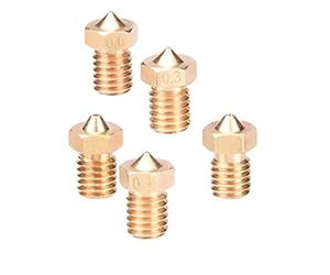 Partes de la Impresora 5 Piezas Accesorios de Impresora 3D Boquilla de Letras de latón con Rosca M6 Piezas de reparación de 1,75 mm (tamaño: 1,75 mm-0,25 mm) (Size : 1.75mm-1.0mm)