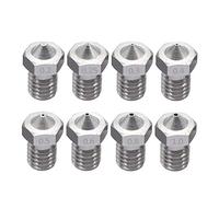 Partes de la Impresora 5 unids/Lote Piezas de Impresora 3D V5 / V6 Boquilla de Acero Inoxidable 0,4 mm / 0,3 mm / 0,5 mm/para Rosca M6 Cabeza extrusora 1,75 MM / 3,00 MM Piezas de reparación de fi