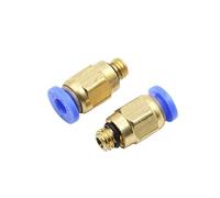 Partes de la Impresora 50 unids/Lote PC4-M6 Conector de Ajuste Recto neumático para tubería OD de 4mm M6 6mm Reprap Piezas de reparación de impresoras 3D