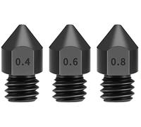partes de la impresora 5pcs/lot Impresora 3D Piezas de Repuesto MK8 Boquilla de Acero Endurecido 1.75mm 0.4/0.6/0.8mm Compatible con MK8 Compatible con Ender 3 CR10 CR10S hotend kit Impresora (Color :
