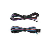 partes de la impresora 5pcs XH2.54 Cable de 1 metro 4 pines Motor paso a paso Parte de alambre hembra a hembra Negro Blanco Terminal Line Piezas de impresoras 3D Piezas de reparación (Tamaño: Blanco 2