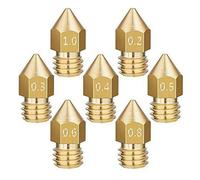 Partes de la Impresora 7 unids/Lote Mk8 boquillas de latón reemplazo de Rosca para Impresora 3D CR10 0,2/0,3/0,4/0,5/0,6/0,8mm Piezas Piezas de reparación prácticas y duraderas