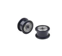 Partes de la Impresora Accesorios para impresoras 3D Polea de plástico Rueda pasiva Piezas de reparación Forestal (Tamaño: Negro sin cojinetes) (Size : Black Non Bearing)