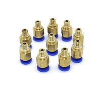 Partes de la Impresora Acoplador 10 unids/Lote Conectores neumáticos filamento acoplador de Cabeza en J Accesorios para Impresora 3D (tamaño: PC4 M6) (Size : PC4 M6)