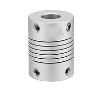 Partes de la Impresora Acoplador Acoplamiento Flexible Aleación de Aluminio 1925 Acoplamiento de Eje para Conector de transmisión de Motor con Llave de Tornillos (Diámetro Interior: 8 mm a 8 mm)