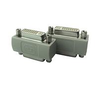 Partes de la Impresora Adaptador de Montaje en mamparo Cambiador de género Hembra a Hembra acoplador Beige niquelado