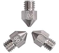 partes de la impresora Boquilla 3D MK8 Acero Inoxidable 0.2/0.3/0.4/0.5/0.6/0.8mm Extrusor MK8 Compatible con Filamento de 1.75m Compatible con Reprap Compatible con Piezas de Repuesto de Impresora 3D