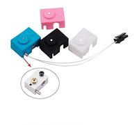 Partes de la Impresora Kit de Bloque V6 + 3 Piezas de calcetín de Silicona (Color Aleatorio) + Kit de actualización del Sensor de Temperatura PT100 Kit de reparación de Impresora 3D Kit de reparación