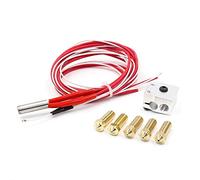 partes de la impresora Kit de boquillas Volcano - 12 V 24 V Volcano Hotend extrusión de bloque de aluminio termistores de calentador de cartucho + 5 boquillas para piezas de reparación de impresoras 3