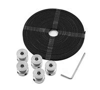 Partes de la Impresora Kit de Herramientas de Impresora 3D 20 Dientes de distribución Ruedas de polea de Aluminio 5 mm Diámetro del núcleo 5 Metros Cronometraje GT2 Cinturón Llave Hexagonal Piezas de
