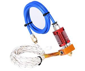 Partes de la Impresora Piezas de Impresora 3D Extrusora Bowden y MK8 Slicone Stock 0.4MM Boquilla J-Head Hotend Aluminio Bloque de Calor Remoto para CR-10S CR8 Piezas de reparación (Tamaño: 12V 50W)