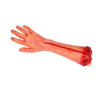Partes del cuerpo aterradoras del brazo roto de Halloween para la fiesta de Halloween Látex realista Sangriento Juguete de truco de mano de 35 cm 1 Mano izquierda o derecha al azar Partes del cuerpo d