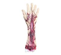 Partes del cuerpo de Halloween, manos cortadas falsas, 13.39x5.12 en accesorios embrujados de miedo, diseño sangriento realista, material flexible auténtico para fiestas de terror, salas de escape, pe