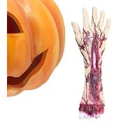 Partes del cuerpo de Halloween | Pies de mano cortados de terror para casa embrujada | Accesorios aterradores, piezas sangrientas de cuerpo muerto para salas de escape, cine, televisión, fotografía