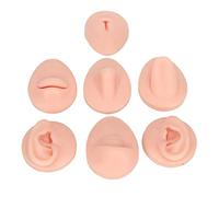 Partes del Cuerpo de Silicona ,Modelo de Práctica de Perforación del Cuerpo de Silicona Realista ,Modelo de Ombligo Y Lengua de la Boca de la Nariz del Oído Reutilizable ,para(Color de piel claro)