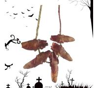 Partes del cuerpo sangrientas de Halloween, terribles dedos falsos globos oculares, accesorios de terror, decoración de pared, manos humanas artificiales, juego de pies, dedos falsos aterradores