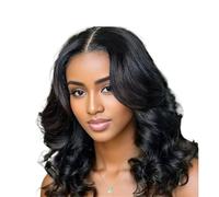 Partes Peluca delantera precortada 13x4 del cabello humano sin cola Wear and Go de la onda cuerpo 220 densidades(10inches)