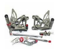 partes Reposapiés Traseros Para Motocicleta Para Triumph Para Daytona 675 R 2013-2018 Ajustables Npalanca Cambios Pedal Freno Estriberas Juego Trasero(Titanio y rojo)