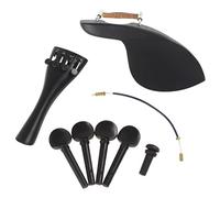partes repuesto violín 1 Set Ebony Wood 4/4 Piezas De Violín Repuestos De La Barbilla Y Tuning Tuning Peg & Fin Pin Tail Tour