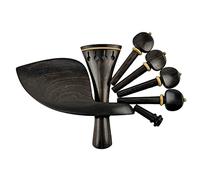 partes repuesto violín 4/4 Violin Ebony Color Black Color Violin Accessories Peg Con Boxwood Ball Piece Chinrest EndPin