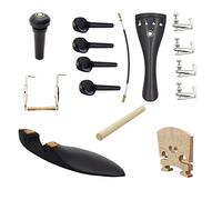 partes repuesto violín Violín Parte 4/4 Polijas De Ébano Pulido Piezas De Violín Piezas De La Pieza PEGS ChinRest Maple Bridge Set