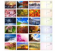 PARTH iMPEX Tarjetas postales Seasonal Nature (paquete de 54) de 4 x 6 pulgadas, variedad a granel de otoño, invierno, verano, primavera, temática con correo lateral, tarjetas para todas las ocasiones