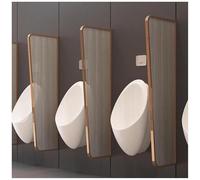 PARTICIÓN DE PARTICIÓN URINAL Men Pantalla de privacidad de la orina con vidrio templado, pantallas de privacidad pública de inodoro público montada en la pared, panel de pantalla de divisor de