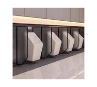 Partición de separación para urinarios, Separador de urinario de pared de vidrio esmerilado negro 1-6 piezas(1 unids)