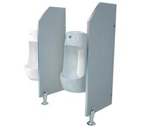 Partición de urinario, pantalla de privacidad para orinarios de hombre, partición de inodoro duradera para escuelas y hoteles - gris claro, 3 piezas