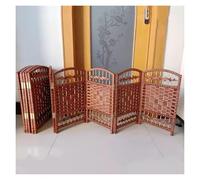 Partición pequeña de ratán marrón, de perfil bajo, 30/40 cm de ancho, plegable para un fácil almacenamiento y ahorro de espacio