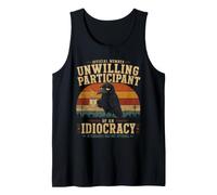 Participante involuntario de una idiocracia Divertido Cuervo sarcástico Camiseta sin Mangas