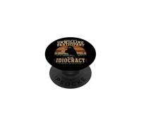 Participante involuntario de una idiocracia Divertido Cuervo sarcástico PopSockets PopGrip Adhesivo
