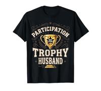 Participation Trophy Husband Funny Sarcastic Vintage Badge Camiseta