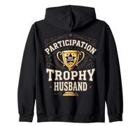 Participation Trophy Husband Funny Sarcastic Vintage Badge Sudadera con Capucha