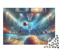 Partido de Baloncesto Puzzle de 1000 Piezas Papel para Adultos Vista Nocturna Dinámica Relajante Familiar Decoración Regalo 38x26cm/1000pcs