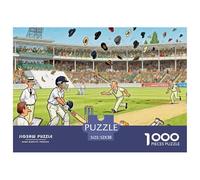 Partido de Cricket Londres Puzzle De Madera Impermeable DIY Puzzles De 1000 Piezas para Adultos Divertido Rompecabezas Juegos Desafiantes