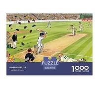Partido de Cricket Londres Puzzle De Madera Impermeable DIY Puzzles De 1000 Piezas para Adultos Divertido Rompecabezas para Decoración del Hogar