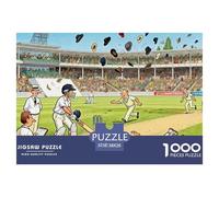 Partido de Cricket Londres Puzzle De Madera Impermeable DIY Puzzles De 1000 Piezas Regalos para Adultos Desafiante Y Estimulante Rompecabezas Juegos Educativos