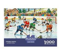 Partido de Hockey sobre Hielo Puzzle De Madera Impermeable DIY Puzzles De 1000 Piezas Regalos para Adultos Desafiante Y Estimulante Rompecabezas Decoración del Hogar