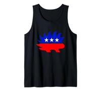 Partido Libertario Puercoespín Libertad Impuestos Votación Camiseta sin Mangas